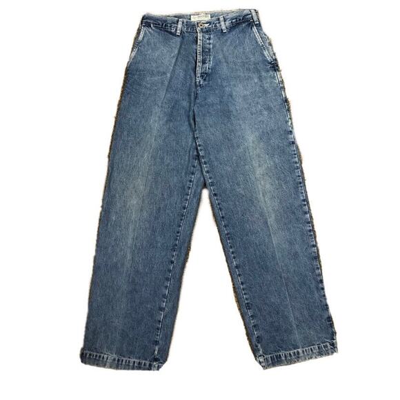 Vintage Abercrombie and Fitch Straight Leg Jeans Size 30 100% Cotton Button Fly - Picture 1 of 6